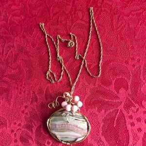 14 Karat Gold Chain NaturaStone Necklace